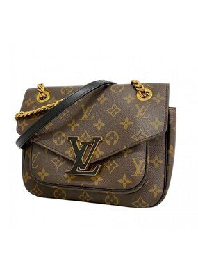 Louis Vuitton Shoulder Bag Monogram Passi Brown